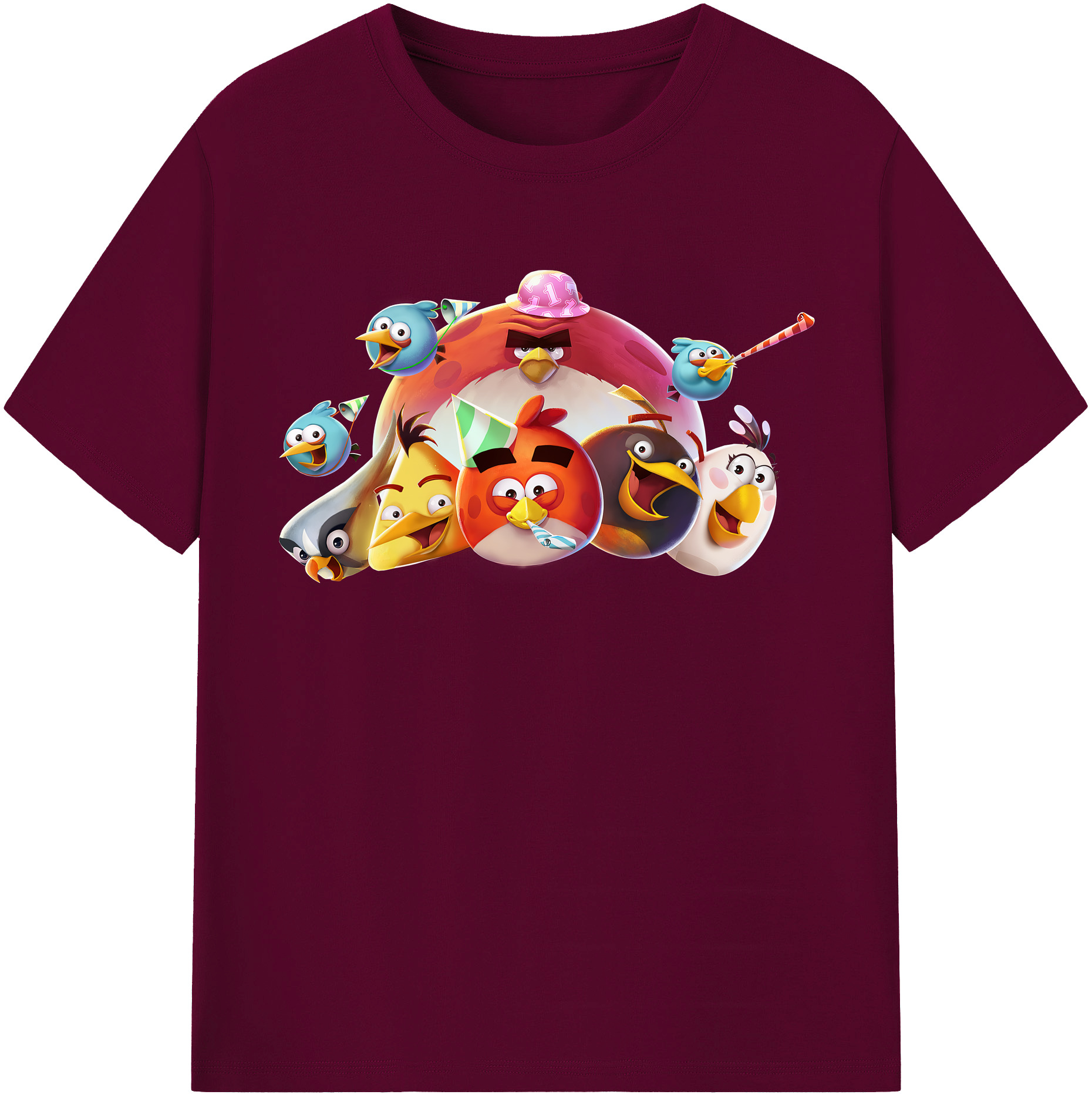 （画像用） Angry Birds アングリーバード レディースカジュアルプリントTシャツ（綿100％）